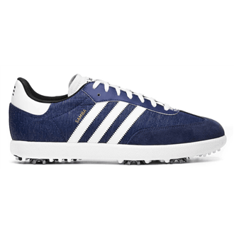 Adidas Mens Samba Golf Shoes (Dark Blue/White)