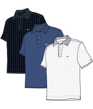 Nike Mens TW Dri-Fit Drop Needle Stripe Polo Shirt 2010