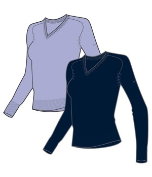 Nike Ladies Merino V Neck Sweater
