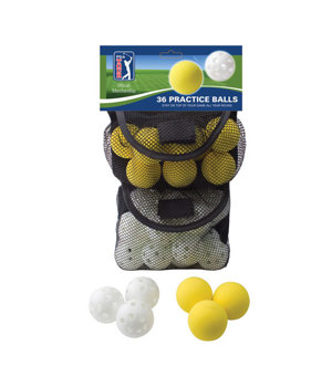 PGA Tour 36 Indoor & Outdoor Golf Practice Balls
