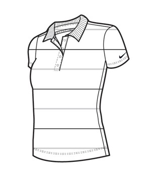 Nike Ladies Dri-Fit Tech Stripe Polo Shirt 2010