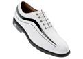FootJoy Mens FJ Icon Golf Shoes (White/Black Patent Wave) 2011
