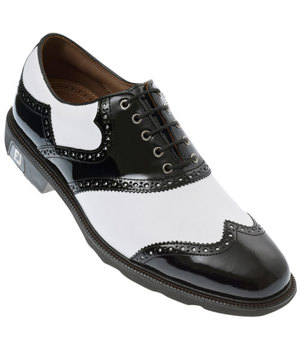 FootJoy Mens FJ Icon Golf Shoes (White/Black Patent)