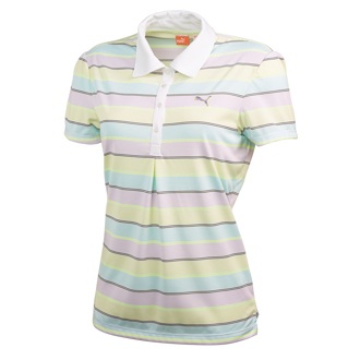 puma ladies roadmap stripe polo shirt