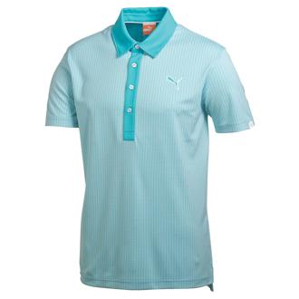 puma mens jaquard pattern polo shirt
