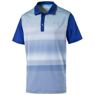 puma mens gotime brush stripe polo shirt