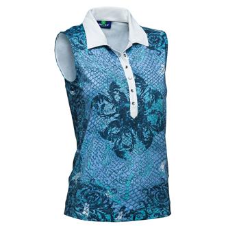 daily sports ladies serenity sleeveless polo shirt