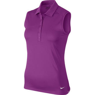 nike ladies victory solid sleeveless polo shirt