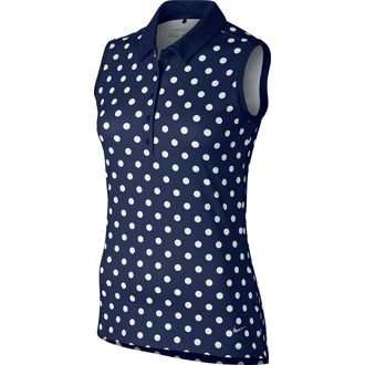 Nike ladies precision print sleeveless polo shirt van kantoor artikelen tip.