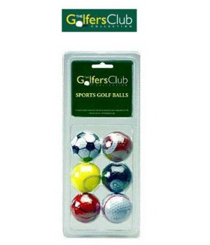 Novelty Sports Golf Balls (6 Pack)