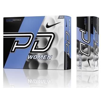nike ladies power distance pd9 white balls (12 balls)