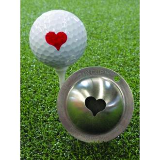 tin cup ball marker   kiss me