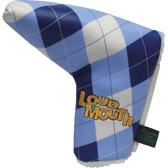Winning edge loudmouth blue and white putter headcover van kantoor artikelen tip.