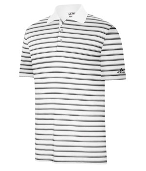 Adidas Mens ClimaLite Two Colour Stripe Polo Shirt 2011