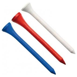 mixed colour wooden tees 69mm (20pk)