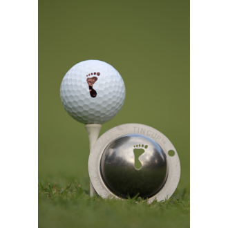 Tin cup ball marker   big foot van kantoor artikelen tip.