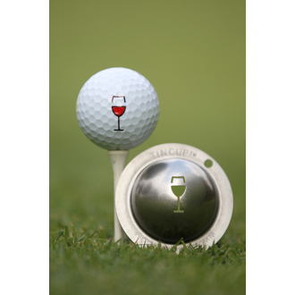 Tin cup ball marker   bordeaux van kantoor artikelen tip.
