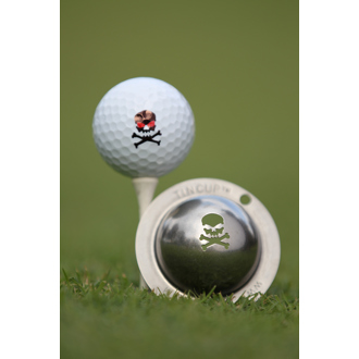 tin cup ball marker   jolly roger