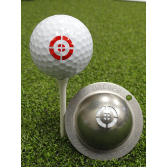 tin cup ball marker   take aim