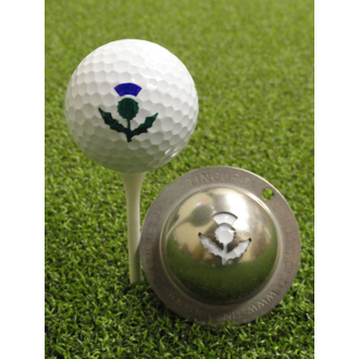 tin cup ball marker   thistle