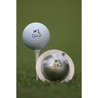 tin cup ball marker   number 1 dad