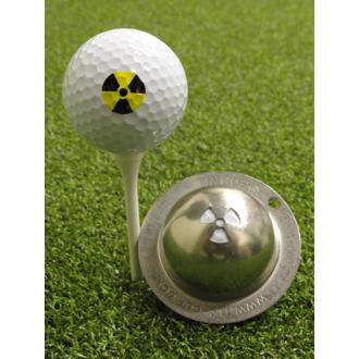 Tin cup ball marker   radioactive van kantoor artikelen tip.
