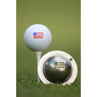 Tin cup ball marker   stars and stripes van kantoor artikelen tip.