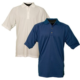 Ashworth Mens Performance Mesh Raglan Polo Shirt