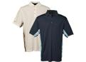 Ashworth Mens Stripe Mesh Inset Polo Shirt