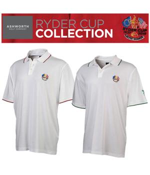 Ashworth Mens Ryder Cup Collection Plain Cotton Polo Shirt