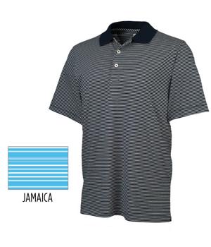 Ashworth Mens High Gauge Jersey Stripe Polo Shirt