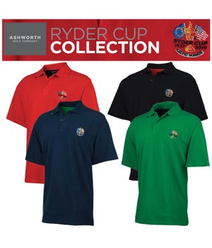 Ashworth Mens Ryder Cup Collection Plain Pique Polo Shirt