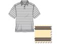Ashworth Mens Ez-Tech Micro Pima Striped Polo Shirt