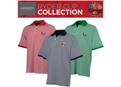 Ashworth Mens Ryder Cup Collection Striped Pique Polo Shirt