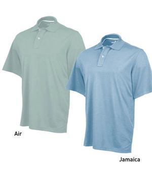 Ashworth Mens Button High Twist Solid Polo Shirt