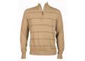 Ashowrth Mens Cotton 1/4 Zip Stripe Sweater