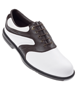 Footjoy Mens AQL Golf Shoes (White/Dark Brown) 2012