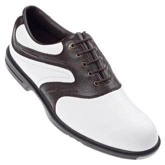 Footjoy Mens AQL Golf Shoes (White/Dark Brown)