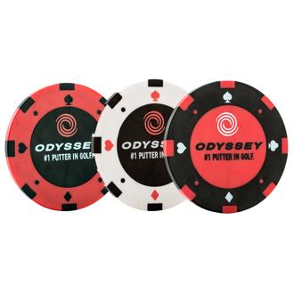 odyssey poker chip ball markers (3 pack)