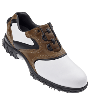 Footjoy Mens Contour Series BOA Golf Shoes (White/Antique Brown/Black) 2012