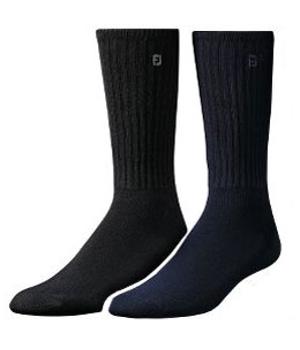 FootJoy ComfortSof Crew Socks 3 Pack (2 Pairs Black & 1 Pair Navy)