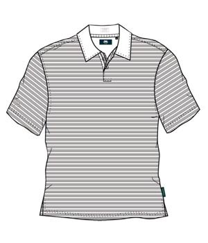 Callaway Golf Mens Sumatra 2 Button Stripe Polo Shirt
