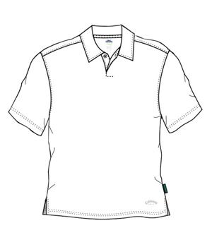 Callaway Golf Mens Sumatra Dry-Tech 1 Button Polo Shirt