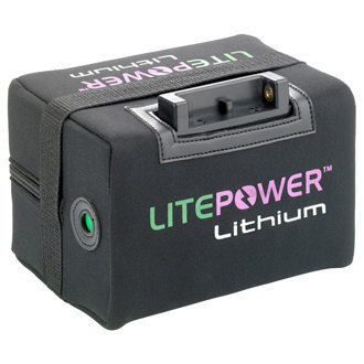 litepower 22ah extended 36 hole lithium battery & charger