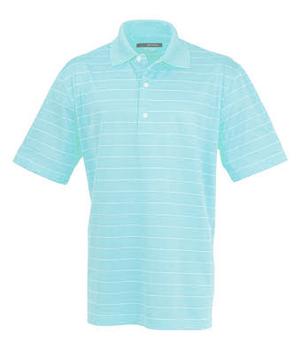 Greg Norman Mens Performance Micro Pique Stripe Polo Shirt
