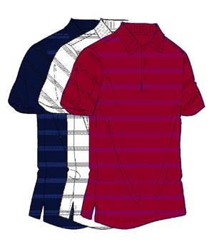 Greg Norman Mens Nitrolux Stripe Polo Shirt