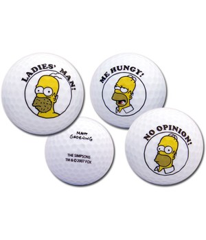 Simpsons Golf Ball Set (3 Balls)