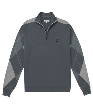 Lyle and Scott Mens Argyle Half Zip Sweater 2011