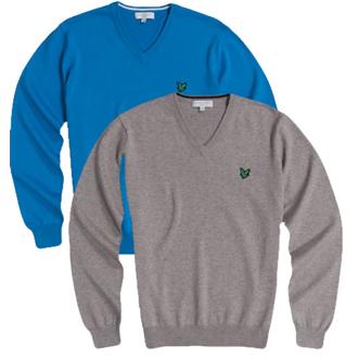 Lyle and scott mens green eagle v neck sweater 2011