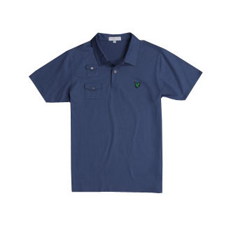 Lyle and scott mens green eagle thin pocket polo shirt
